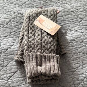 Brown Cable Knit Women Leg Warmers